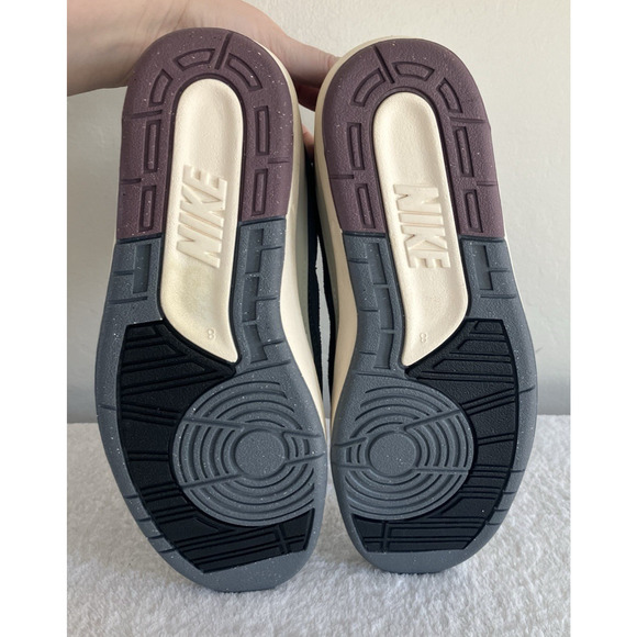 Womens Size 9.5 Mens 8 Nike Air Jordan 2 Retro Off Noir Mauve Basketball Shoes - Picture 6 of 14